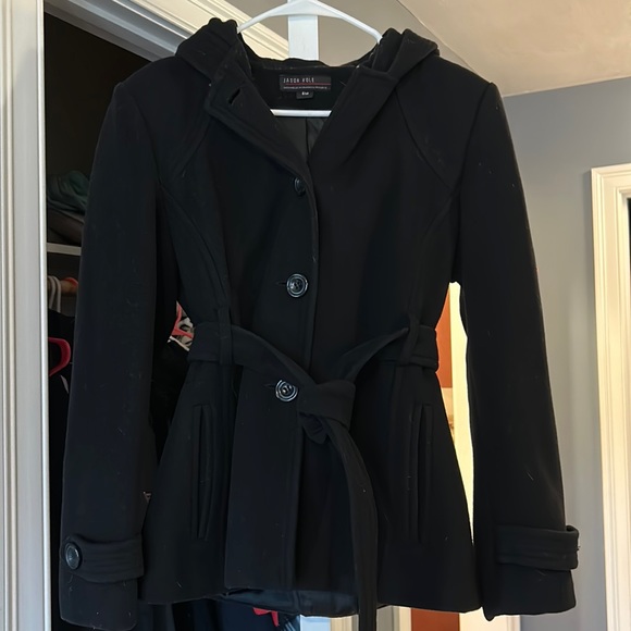 Jason Kole Jackets & Blazers - Women’s Black Wool Blend Peacoat